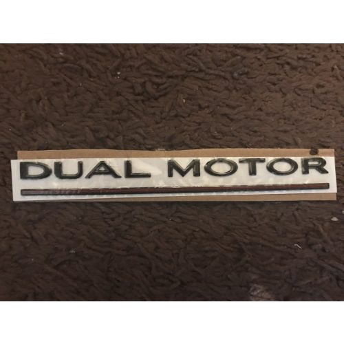 Tesla DUAL MOTOR felirat fekete