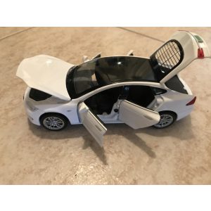 Tesla modellautó S 1:32 fehér